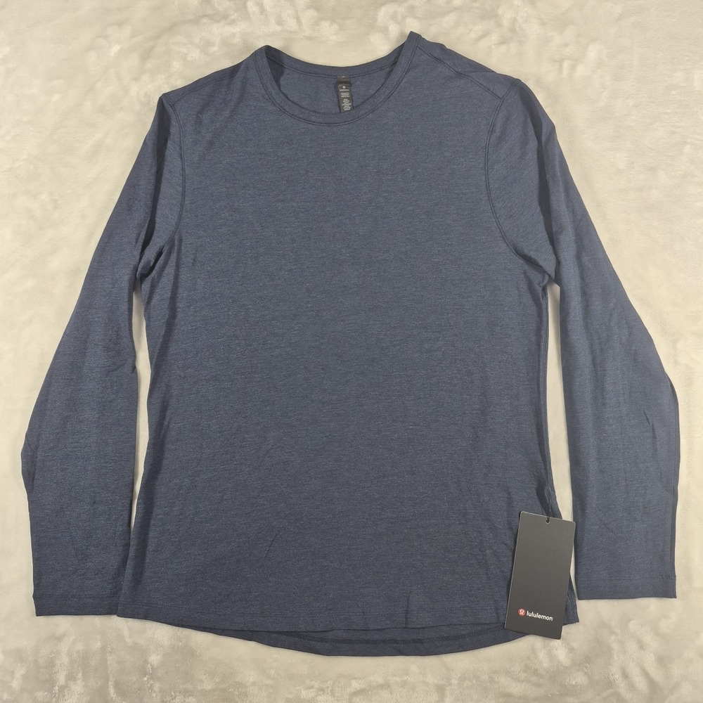 Lululemon 5 Year Basic Long Sleeve Shirt Men's Large Blue Casual‎ Comfort NWT